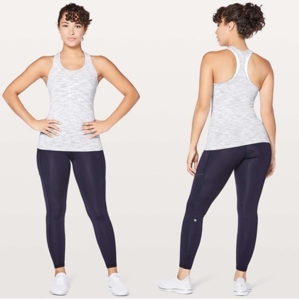Lululemon Tank Top Cool Racerback II Wee Are From Space Ice Grey Alpine White 6